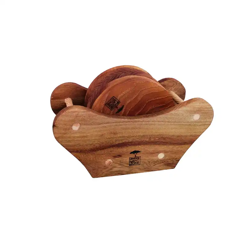 زیر لیوانی وودلندزون مدل کلاسیک مجموعه 6 عددی