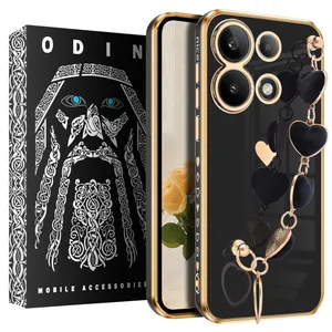 Velvet Heart Odin cover suitable for Xiaomi Redmi Note 13 Pro 4G / Poco M6 Pro 4G mobile phone with pendant