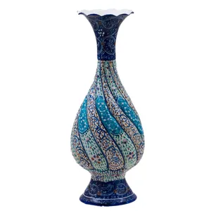 گلدان میناکاری مسی رستا طرح 184-12-102 ارتفاع 20 سانتی متر