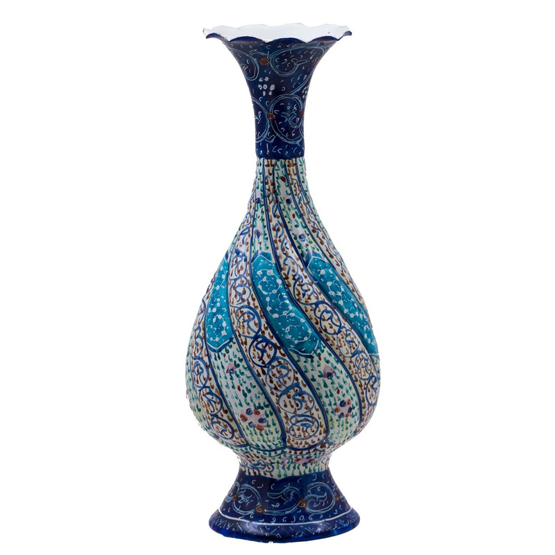 گلدان میناکاری مسی رستا طرح 184-12-102 ارتفاع 20 سانتی متر
