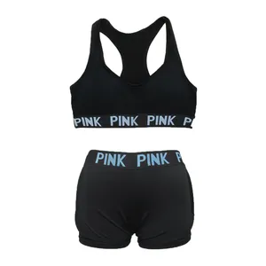 ست نیم تنه و شلوارک ورزشی زنانه اکسیژ مدل Pink04