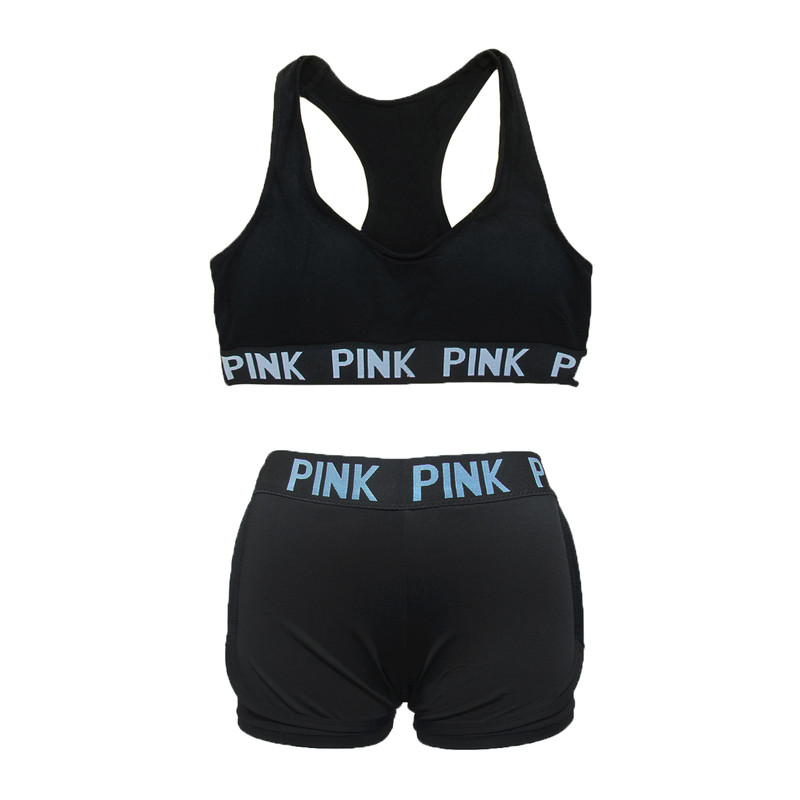 ست نیم تنه و شلوارک ورزشی زنانه اکسیژ مدل Pink04