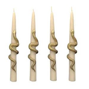 شمع مدل قلمی طرح مار برجسته بسته ۴ عددی