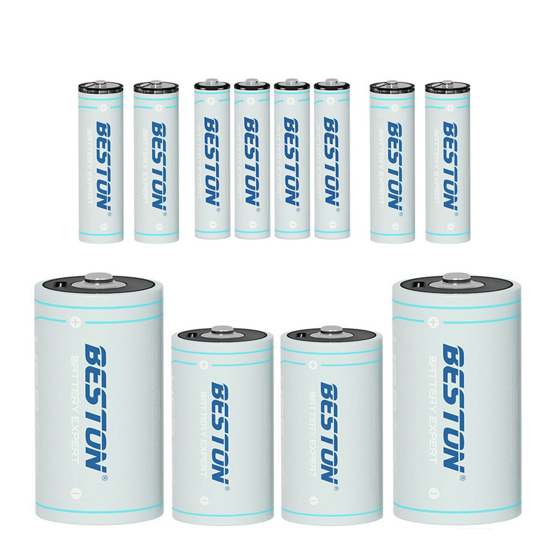  باتری لیتیومی قابل شارژ بستون مدل USB-TYPE LI-ION مجموعه 12 عددی 