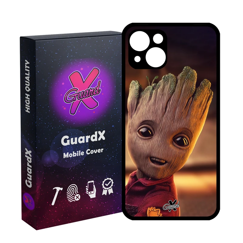 کاور گارد ایکس طرح Groot مدل Glass10479 مناسب برای گوشی موبایل اپل iPhone 13
