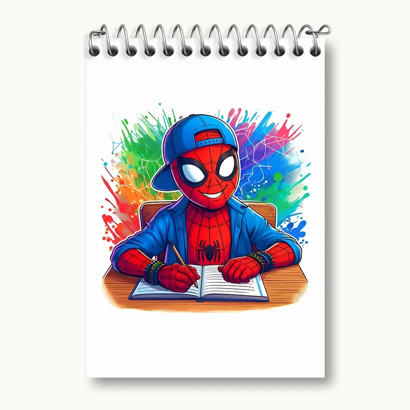 دفتر یادداشت 50 برگ خندالو طرح مرد عنکبوتی (Spider Man) کد N4617