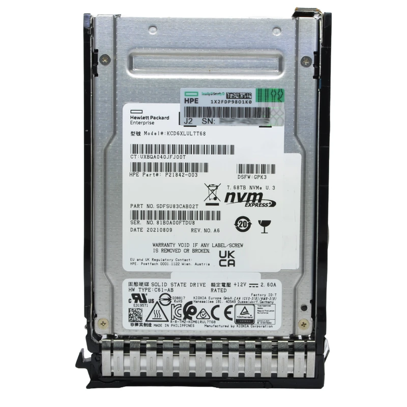 اس اس دی اینترنال اچ پی ای مدل  Retail Pack مدل P20135-B21 NVMe ظرفیت 7.68 ترابایت