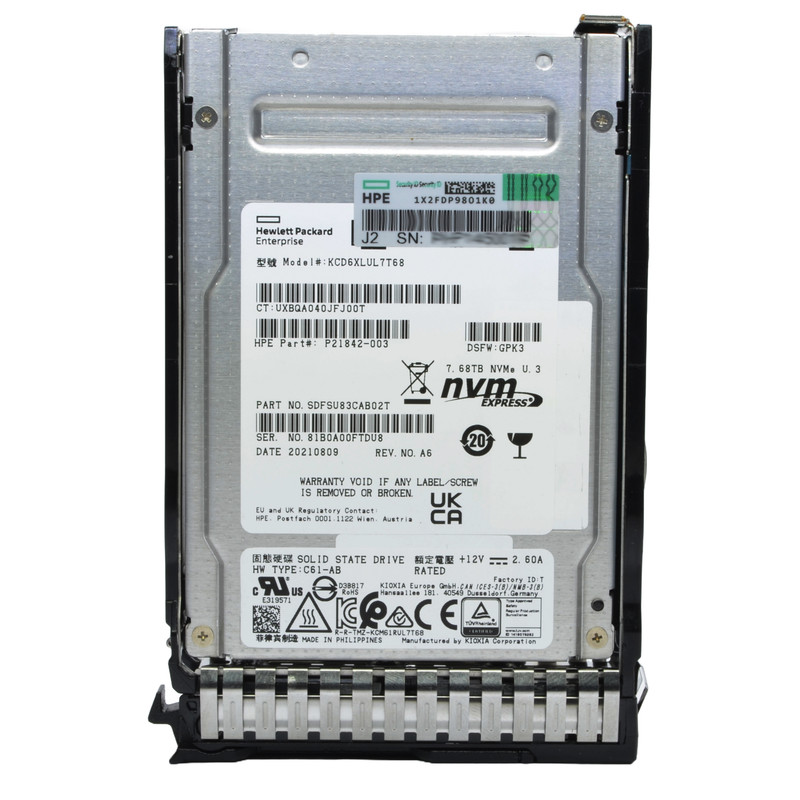 اس اس دی اینترنال اچ پی ای مدل  Retail Pack مدل P20135-B21 NVMe ظرفیت 7.68 ترابایت