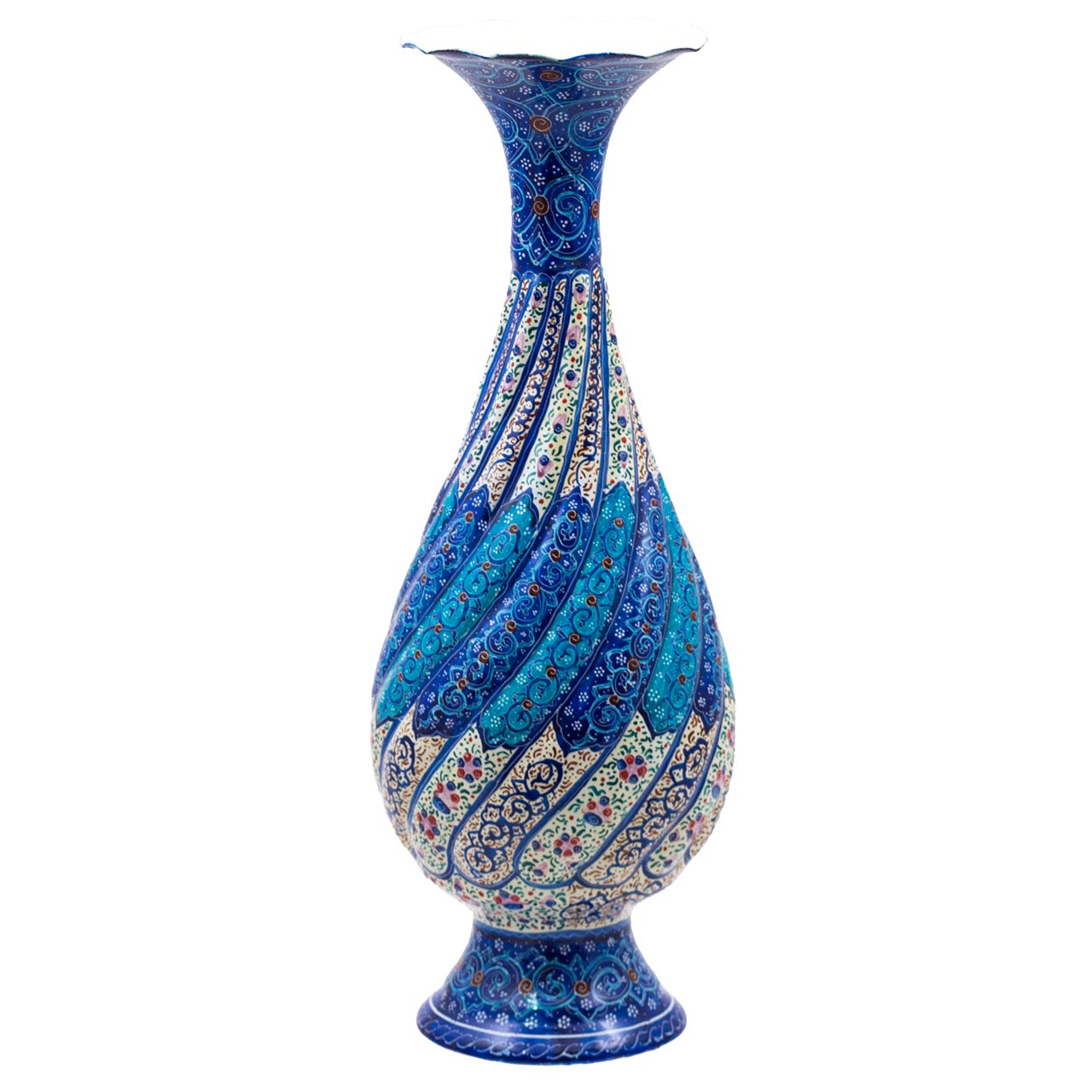 گلدان میناکاری مسی رستا طرح 183-12-102 ارتفاع 25 سانتی متر