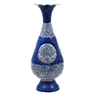 گلدان میناکاری مسی رستا طرح 190-12-102 ارتفاع 25 سانتی متر