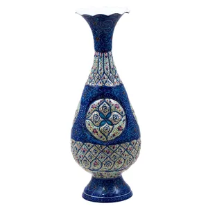 گلدان میناکاری مسی رستا طرح 191-12-102 ارتفاع 25 سانتی متر