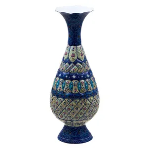 گلدان میناکاری مسی رستا طرح 192-12-102 ارتفاع 25 سانتی متر