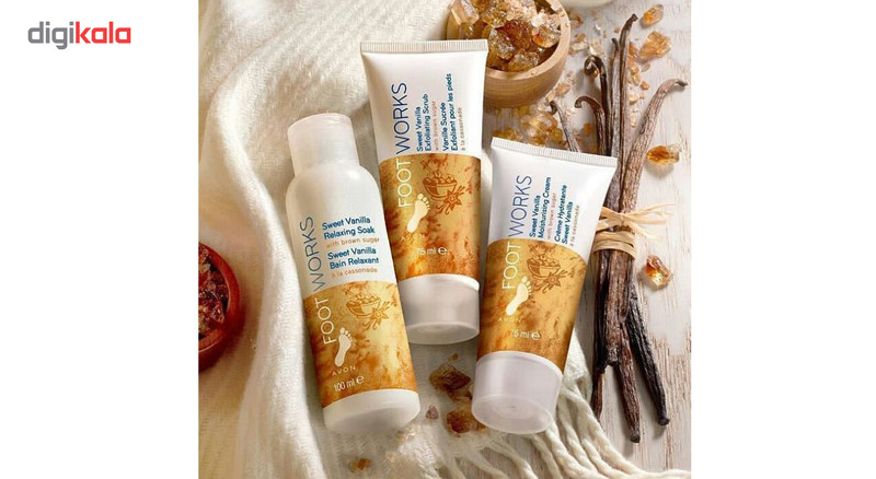 کرم نرم کننده پا آون مدل Foot Works sweet vanilla moisturising حجم75 میلی لیتر