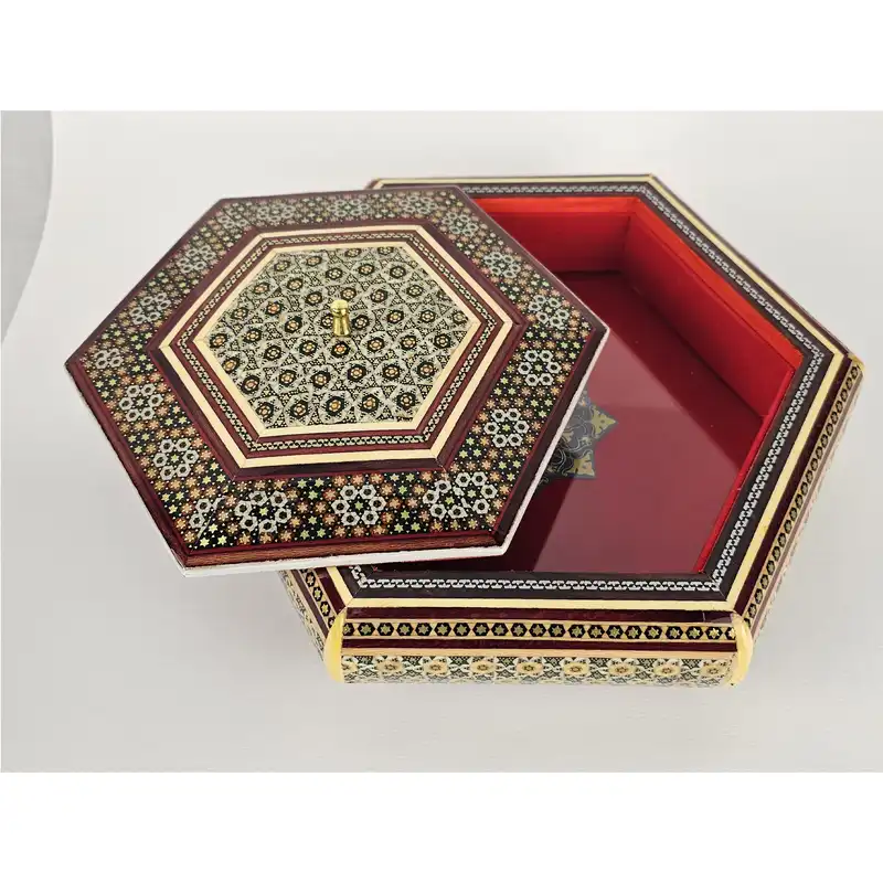 شکلات خوری خاتم کاری مدل ترنج