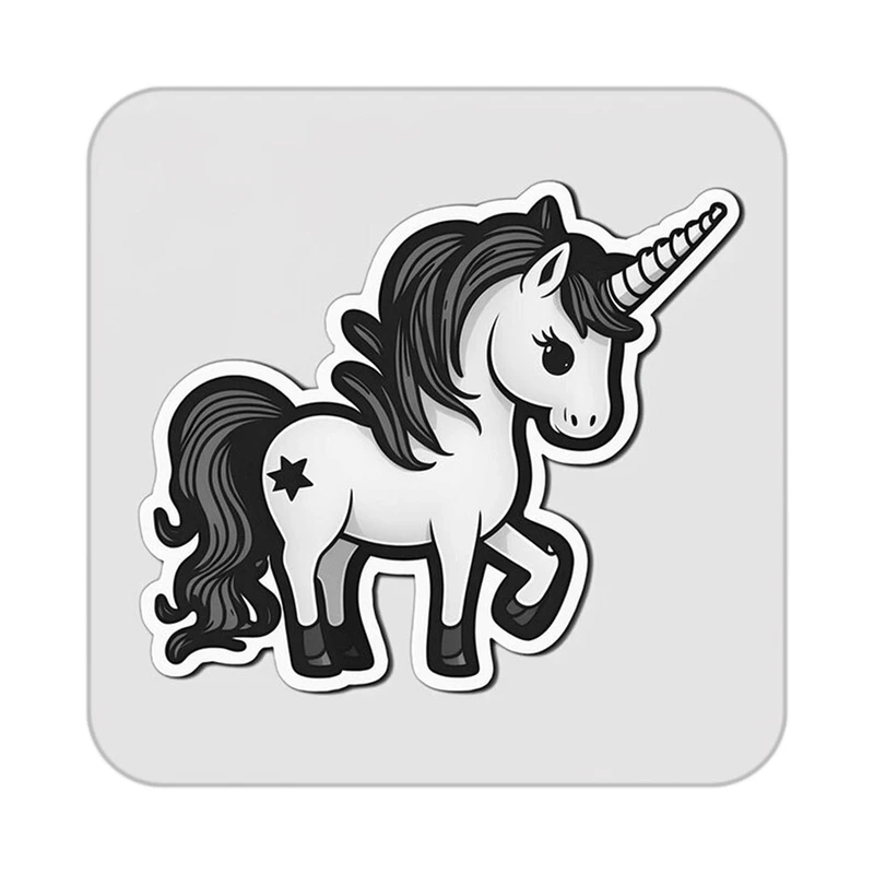 زیر لیوانی کاکتی طرح اسب تک شاخ و یونیکورن مدل mp29204