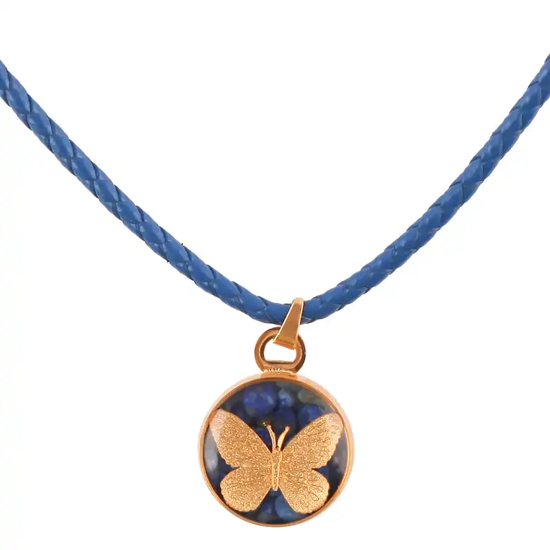 گردنبند ورق طلا گالری الون طرح پروانه کد 198249