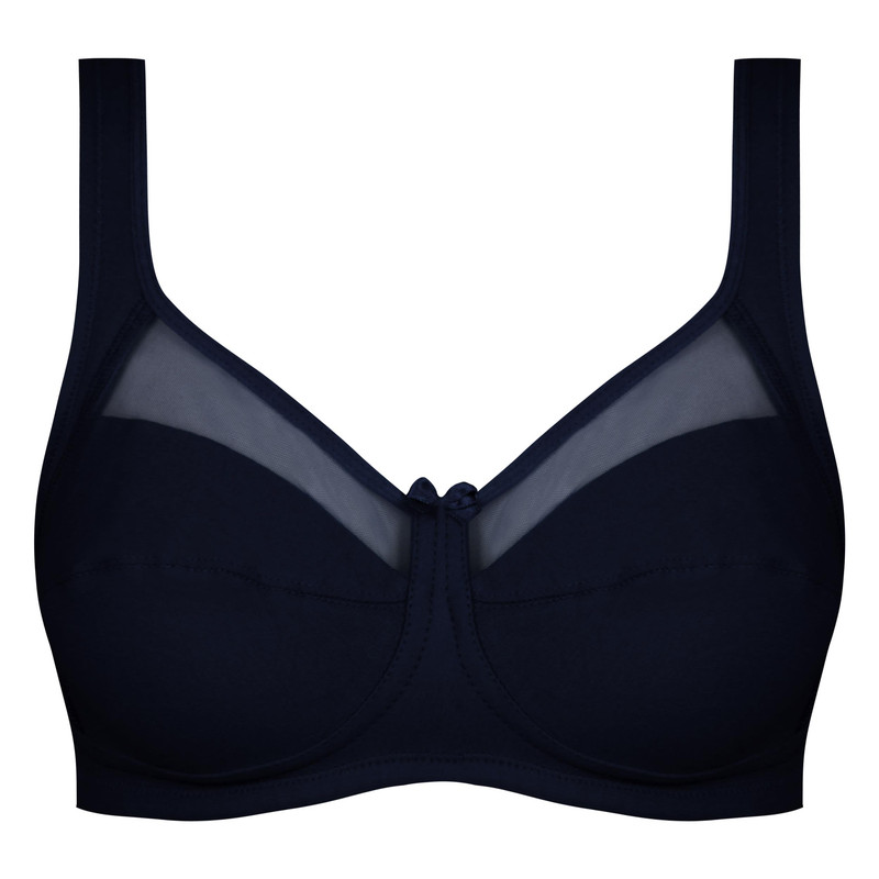 سوتین زنانه اما مدل بدون فنر کد 4928-4100 رنگ سرمه ای