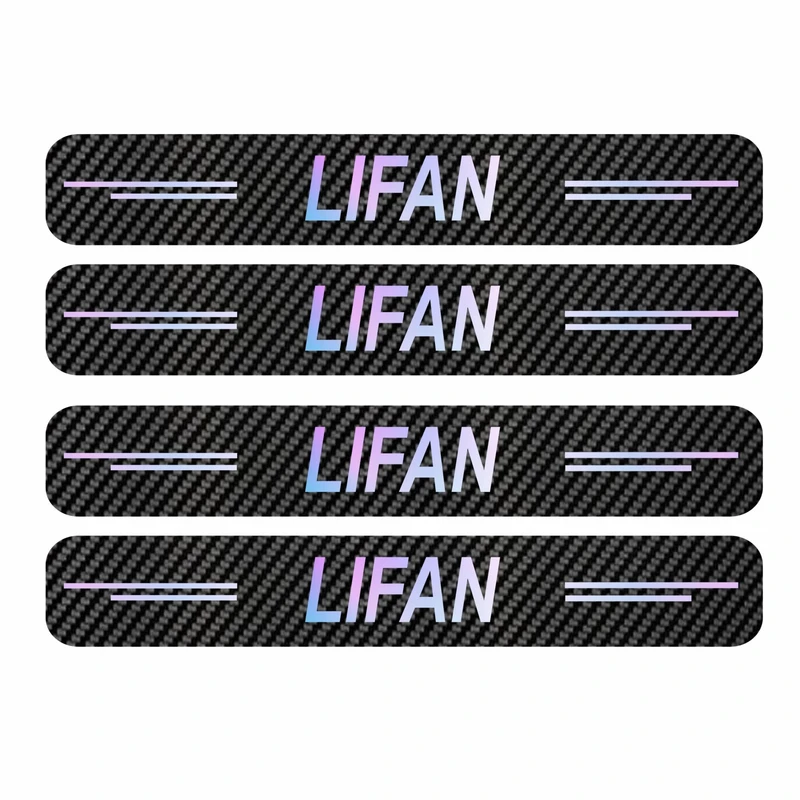 برچسب پارکابی خودرو سولگی مدل کربن هفت رنگ کد J90 مناسب برای لیفان بسته 4 عددی