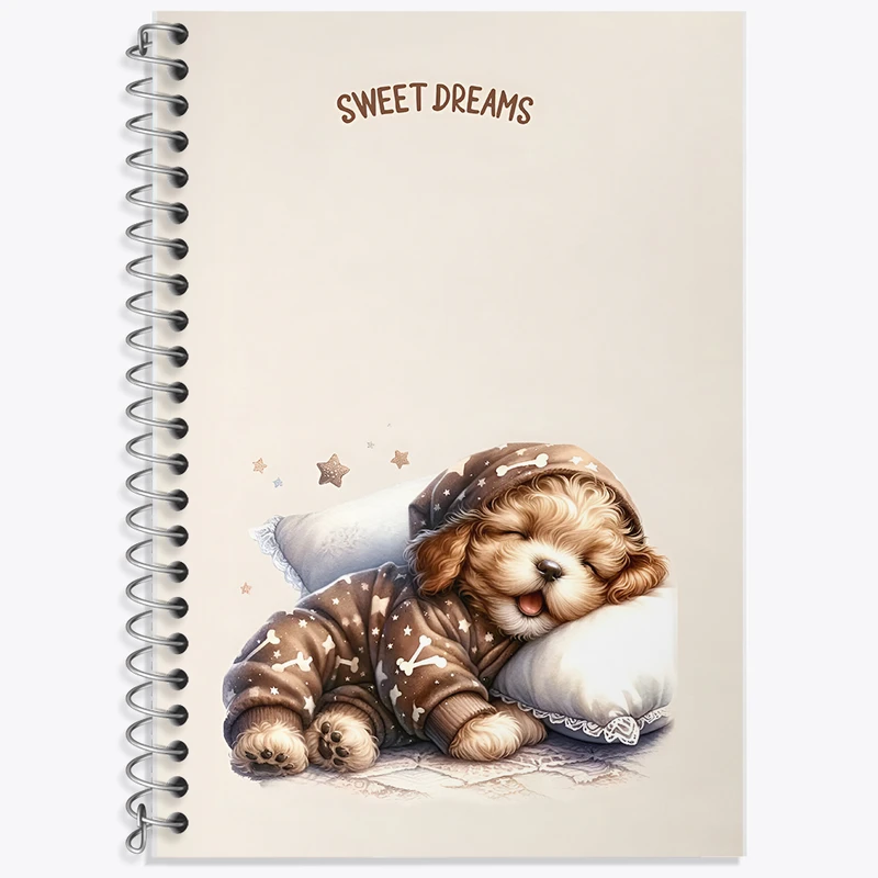 دفتر زبان 50 برگ خندالو مدل سه خط طرح Sweet Dreams کد F5162