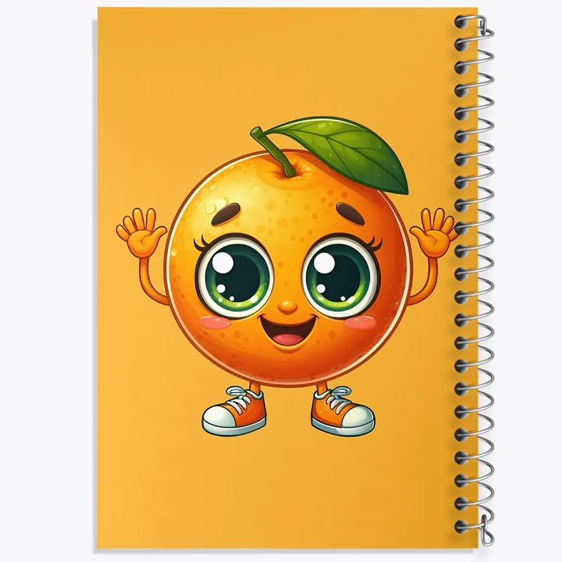 دفتر شطرنجی 50 برگ خندالو طرح پرتقال بامزه کد F7673