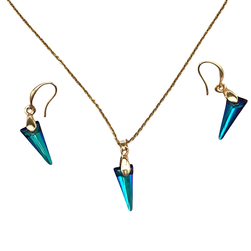 نیم ست زنانه مدل مثلث شیشه‌ای کد 78077