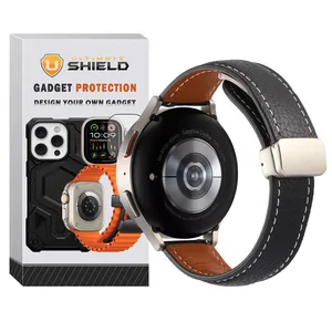 Ultimate Shield MAG Leather UL Band for Samsung Galaxy Watch 4/5/6/7/FE size 40/43/44/46/47mm