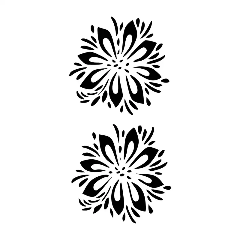 شابلون باتیس آرت طرح گل کد 50-464