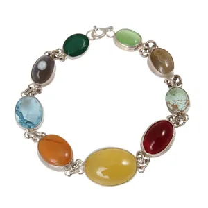 دستبند نقره زنانه بازرگانی میلادی مدل سنگ ام البنین کد DP_472