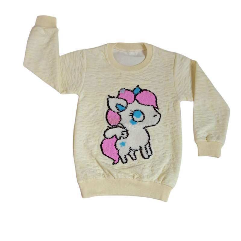 سویشرت دخترانه مدل یونیکورن