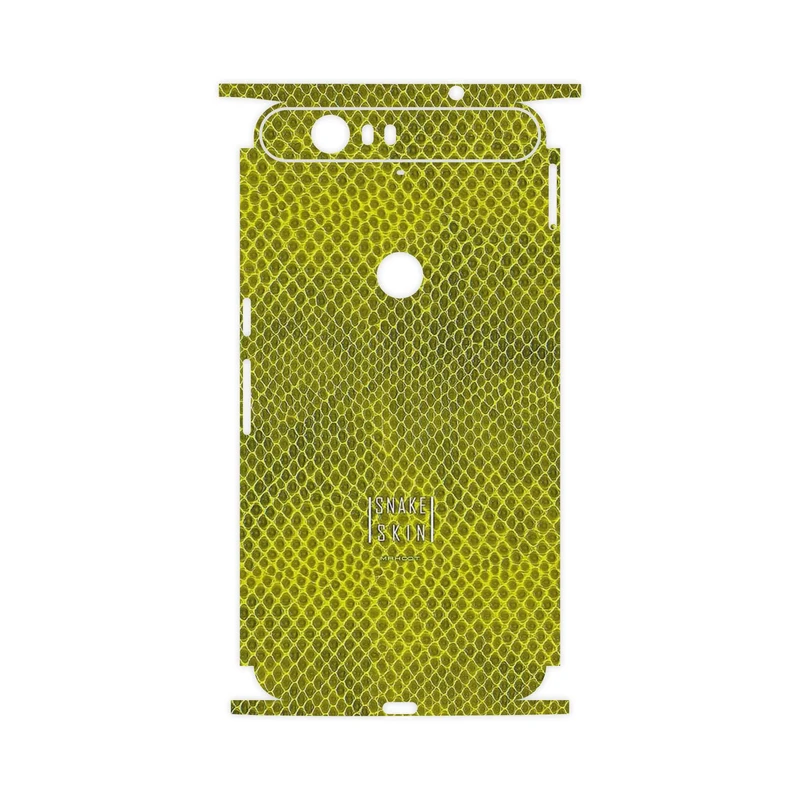 برچسب پوششی ماهوت مدل Yellow Snake Skin-FullSkin مناسب برای گوشی موبایل گوگل Nexus 6P