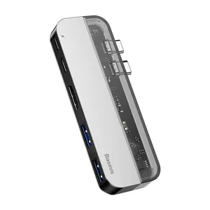 هاب USB-C پنج پورت باسئوس مدل CAHUB-TS0G