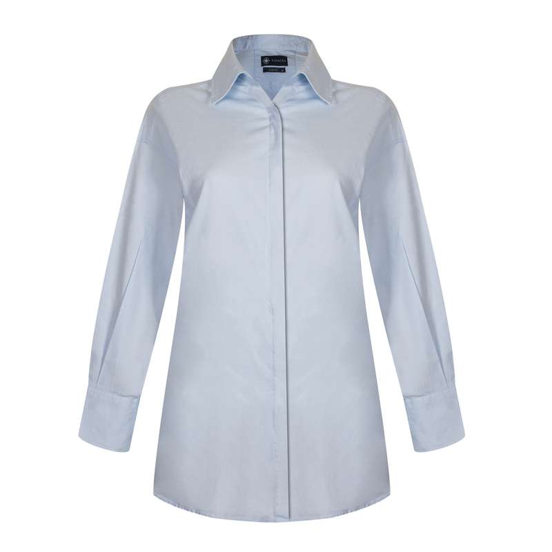 تونیک زنانه ناوالس مدل SUZHOU WOMAN SHIRT آبی روشن