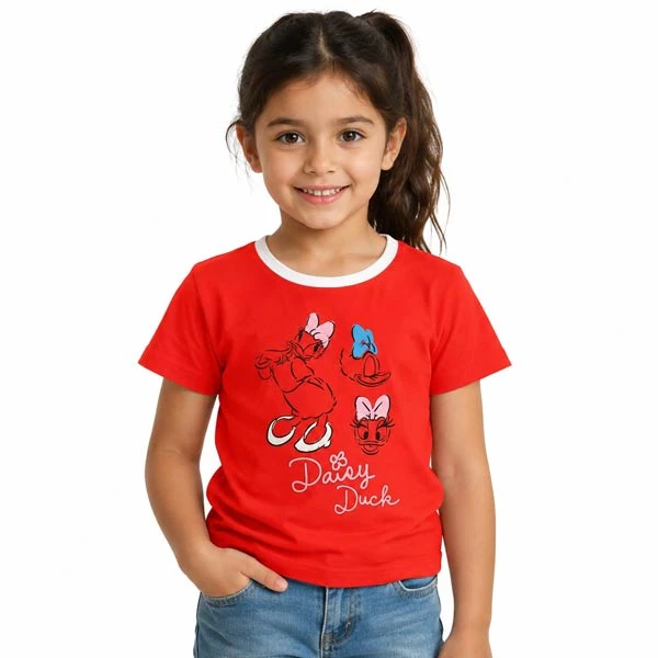 تی‌شرت آستین کوتاه دخترانه مدل daisy duck