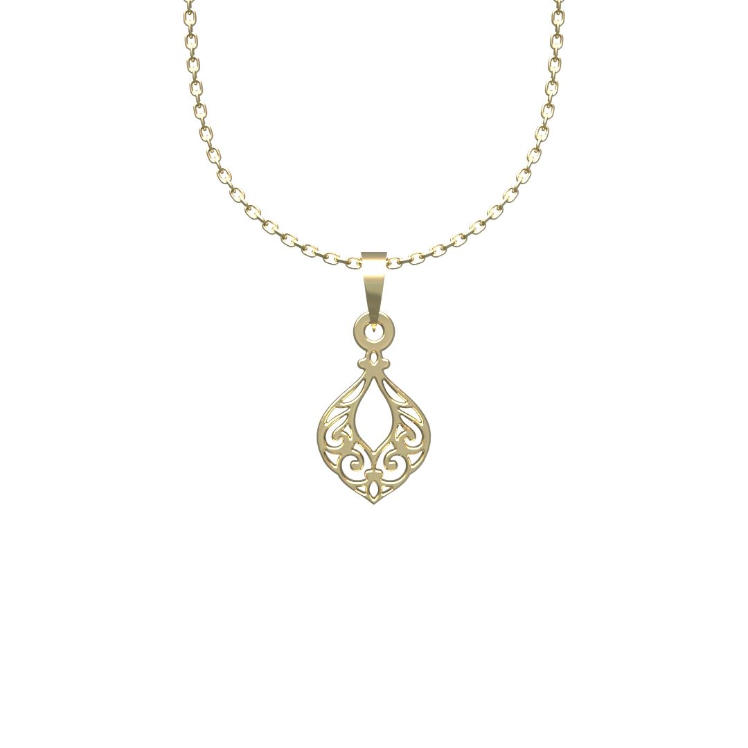 گردنبند طلا 18 عیار زنانه مدوپد مدل هندسی کد UU2-1-1056 -  - 7