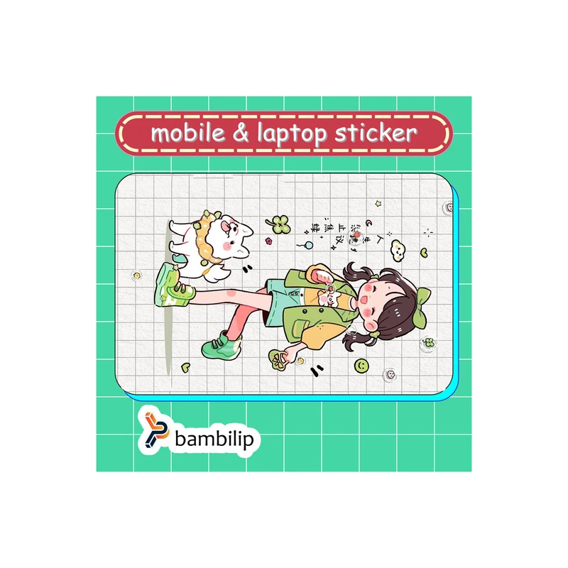 استیکر بامبیلیپ مدل کارت عابر طرح دخترانه فانتزی کد 9166331