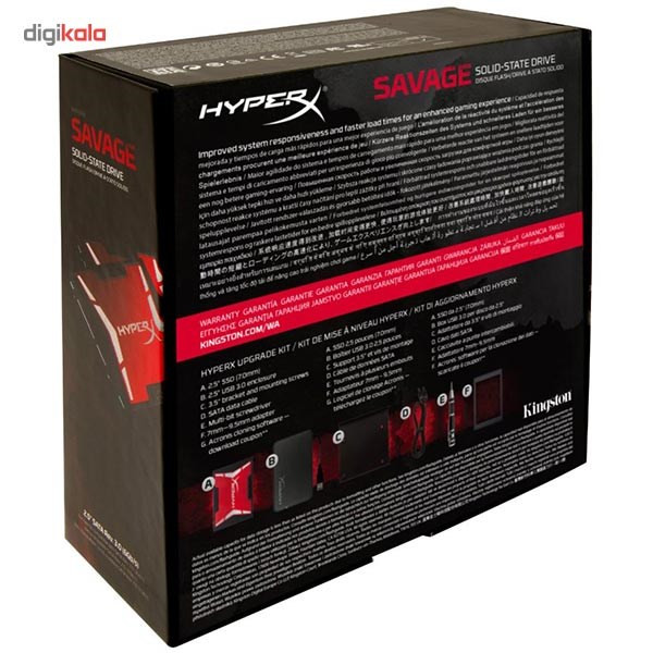 باندل آپگرید SSD کینگستون مدل HyperX Savage ظرفیت 480 گیگابایت