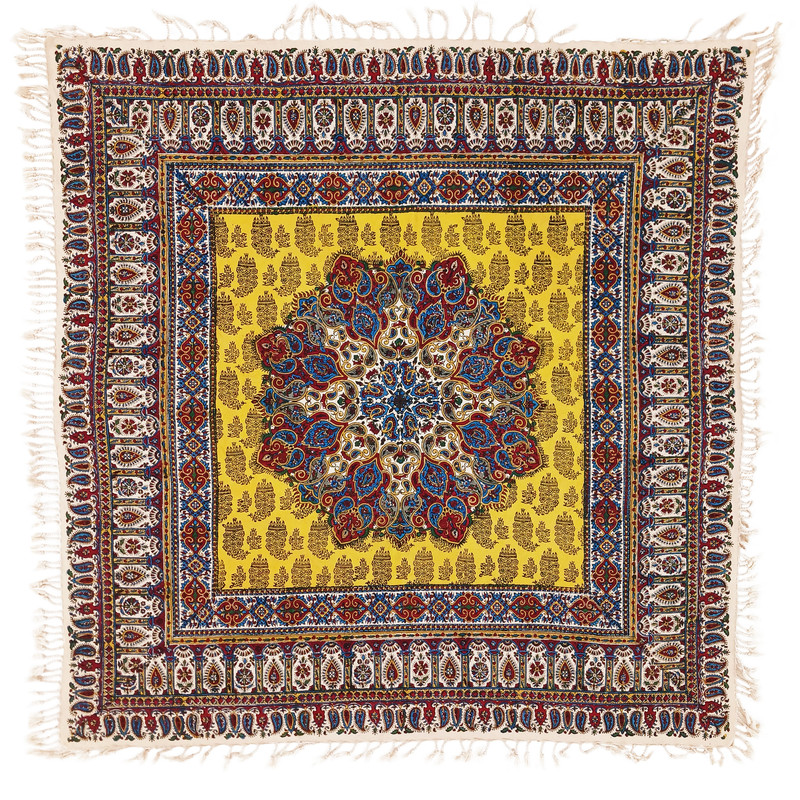 رومیزی قلمکار مدل ترنج 2