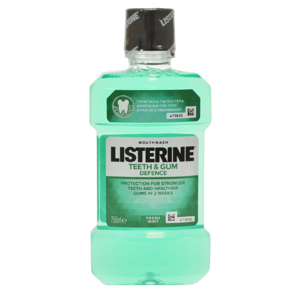 دهان شویه لیسترین مدل Teeth & Gum defence حجم 250 میلی لیتر دهان شویه لیسترین مدل Teeth & Gum defence حجم 250 میلی لیتر