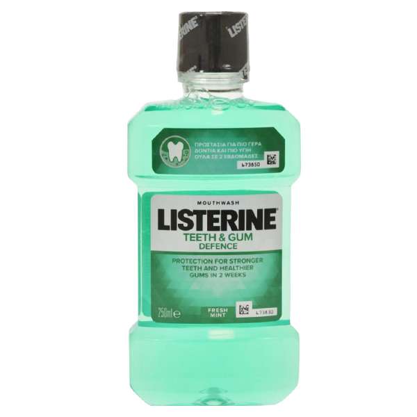 دهان شویه لیسترین مدل Teeth & Gum defence حجم 250 میلی لیتر دهان شویه لیسترین مدل Teeth & Gum defence حجم 250 میلی لیتر