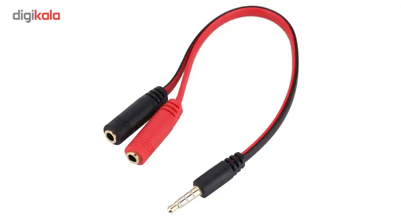 تبدیل 1 به 2 جک 3.5 میلی متری مدل دو فیش مادگی