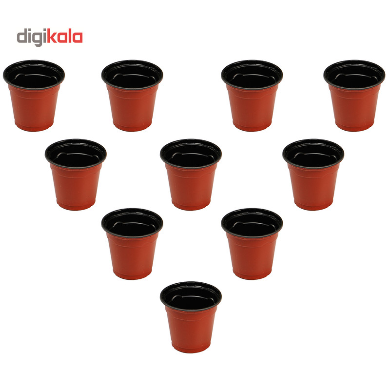 گلدان ژله ای سایز 8 ارتفاع 7سانتی متر مجموعه 10عددی