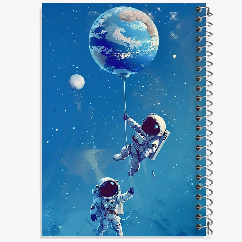 دفتر مشق 50 برگ خندالو طرح فضانورد کد F6039