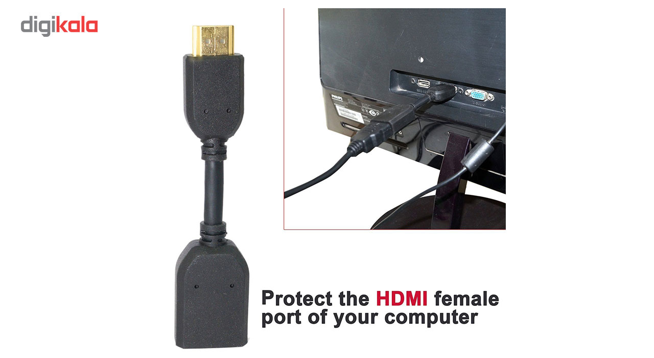 کابل افزایش طول HDMI به طول 10 سانتی متر  