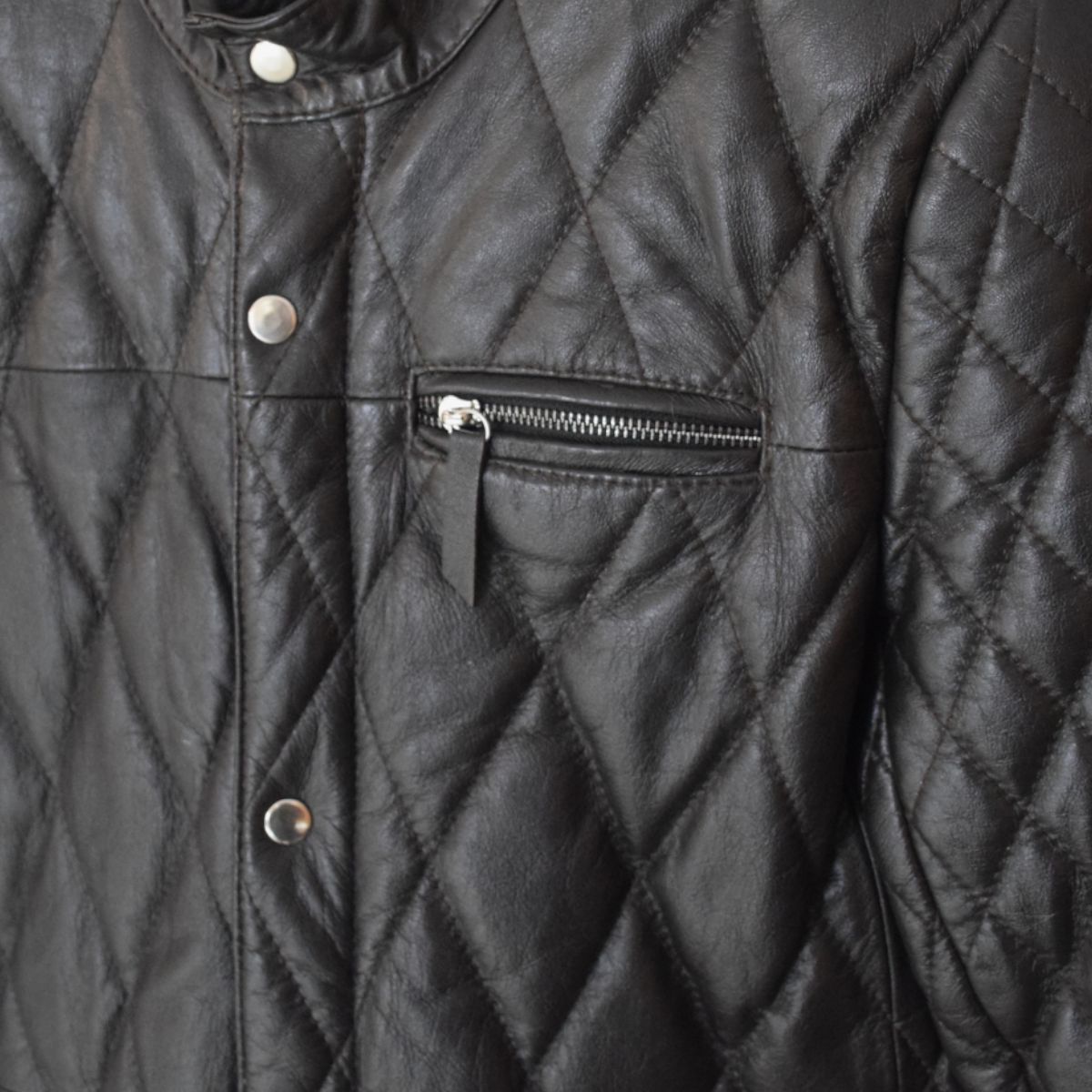 کت چرم مردانه چرمیران مدل شنل دوزی 1006 -  - 4