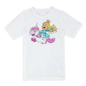 تی شرت دخترانه مدل یونیکورن کد 45 رنگ سفید