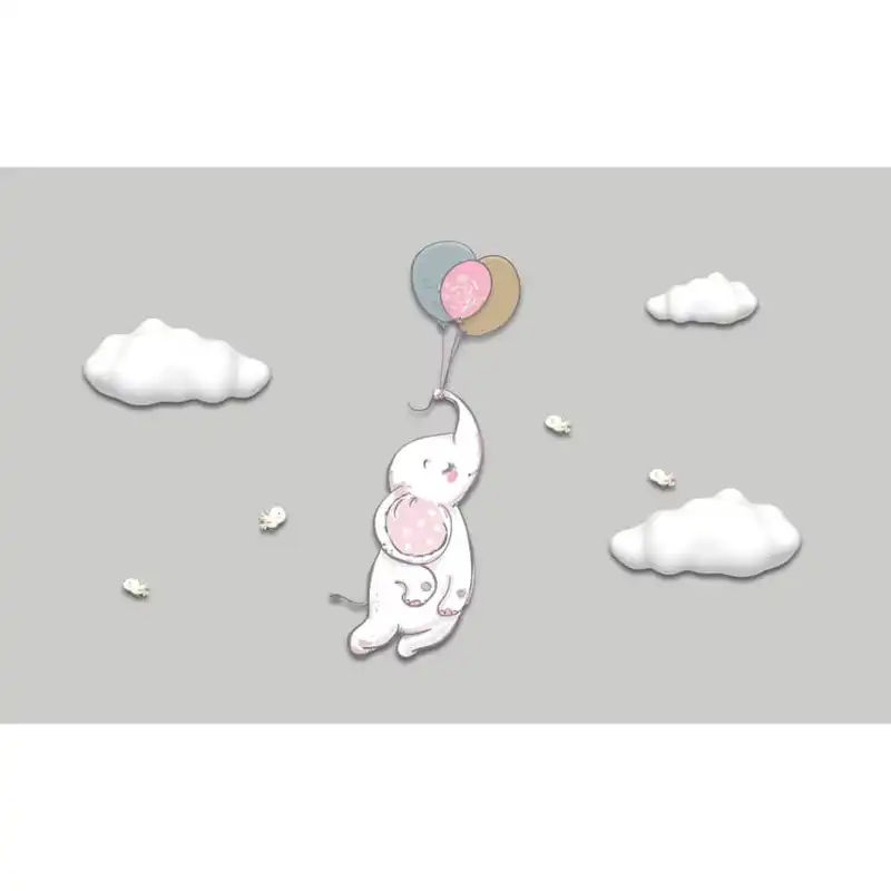 پوستر دیواری اتاق کودک طرح فیل کوچولو مدل drv1185