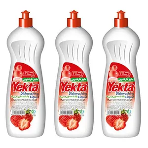 مایع ظرفشویی یکتا مدل lStrawberry حجم 1000 میلی لیتر بسته 3 عددی