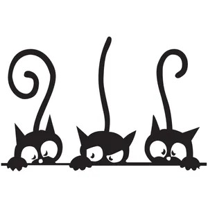 sdecograph pvc wall sticker cat