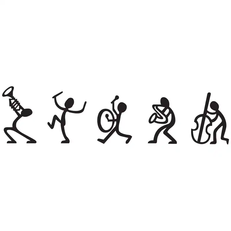 استیکر دیواری دکوگراف طرح گروه موسیقی