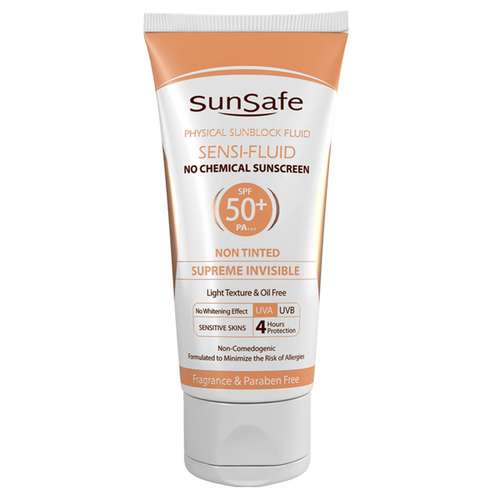 کرم ضد آفتاب سان سیف مدل سنسی فلوئید +SPF 50 حجم 50 میلی لیتر